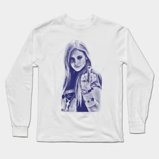 Avril Blue Vintage Long Sleeve T-Shirt